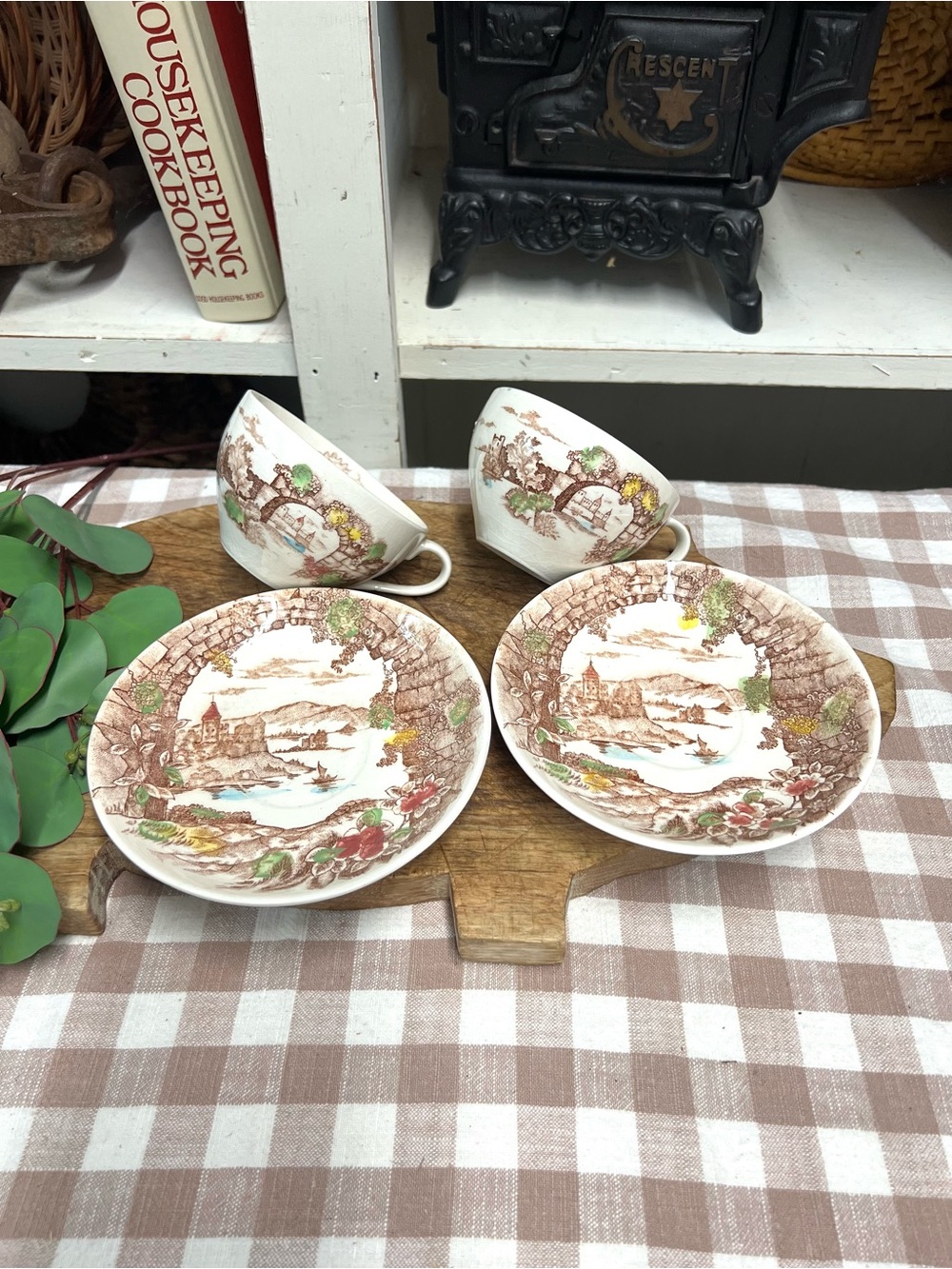 Vintage castle harbor cup saucer ucagco replacement